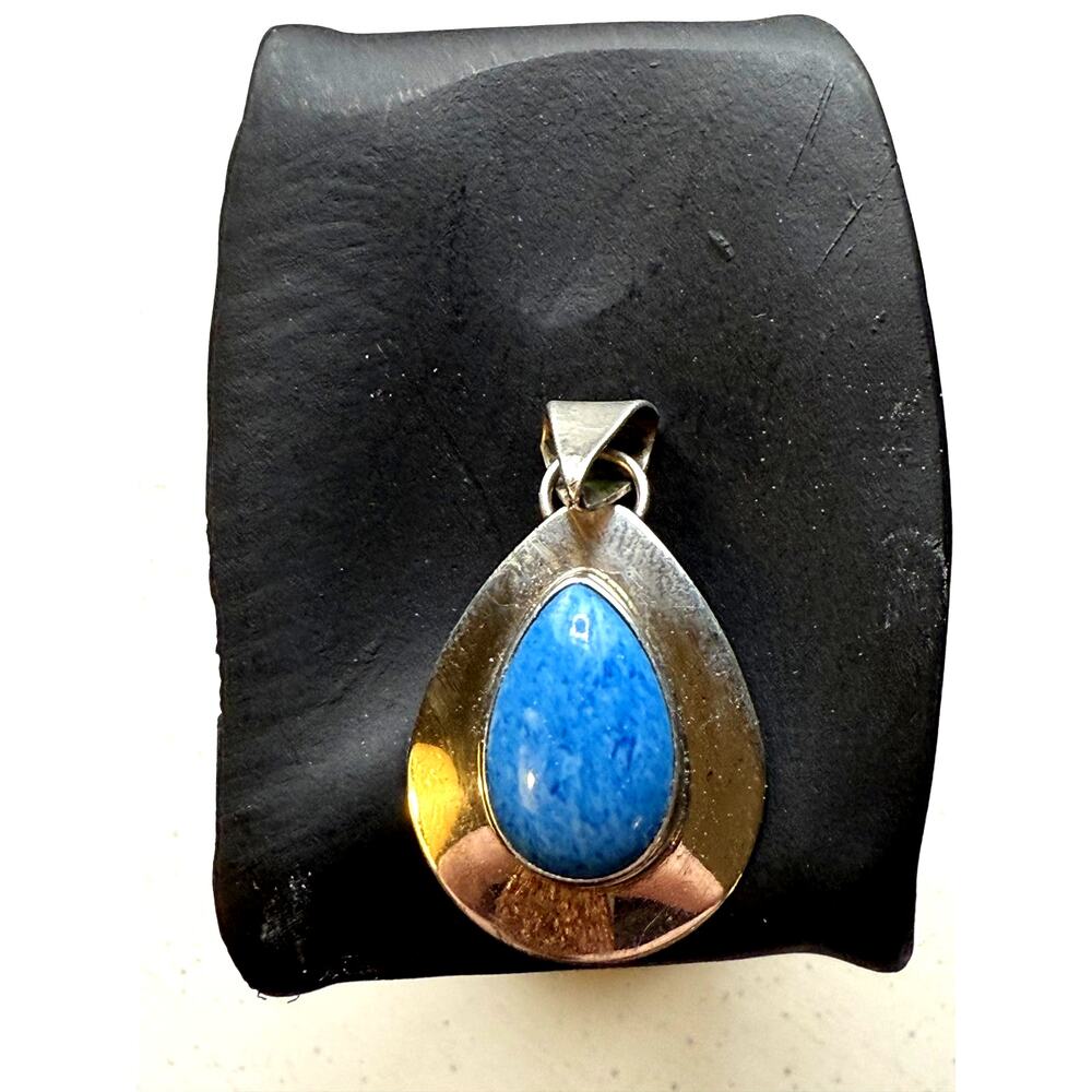 Sensa Eustace Zuni Dyed Agate Sterling Pendant